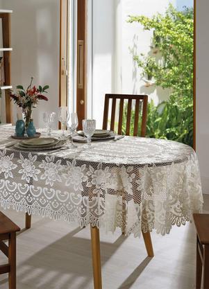 Toalha Oval Artesanal (Cru Gardnia) 1.30m X 1.80m