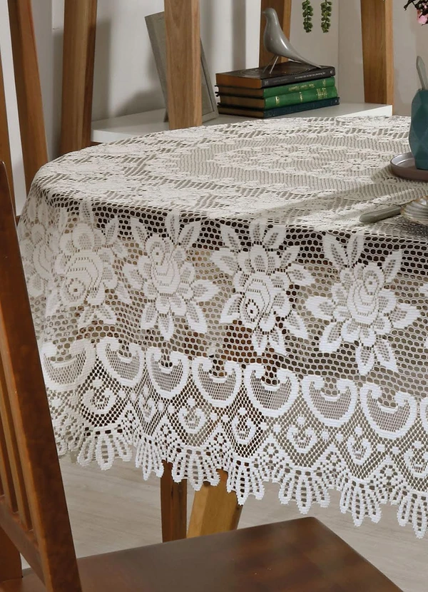 Lar e Lazer - Toalha Oval Artesanal Cru Gardênia 1.30m X 1.80m 2