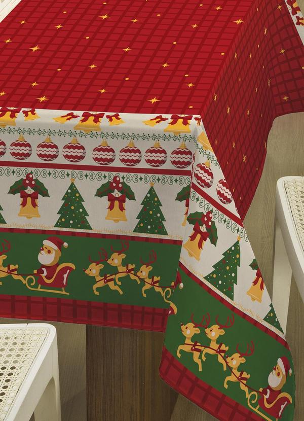 Lepper - Toalha de Mesa Pop Quadrada Natal 140x140 cm 2