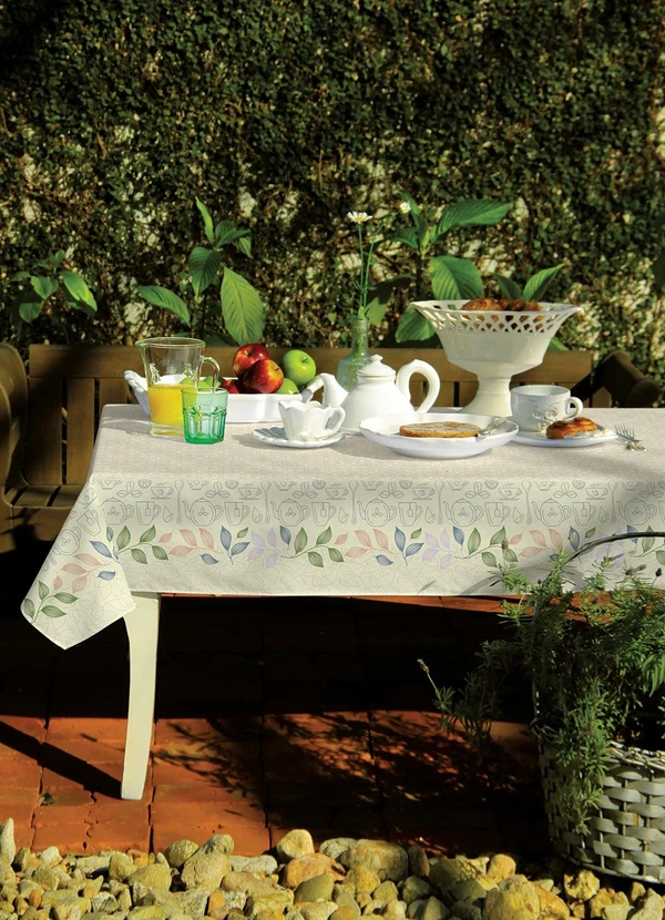 Lepper - Toalha de Mesa Pop Quadrada Sálvia 140x140 cm