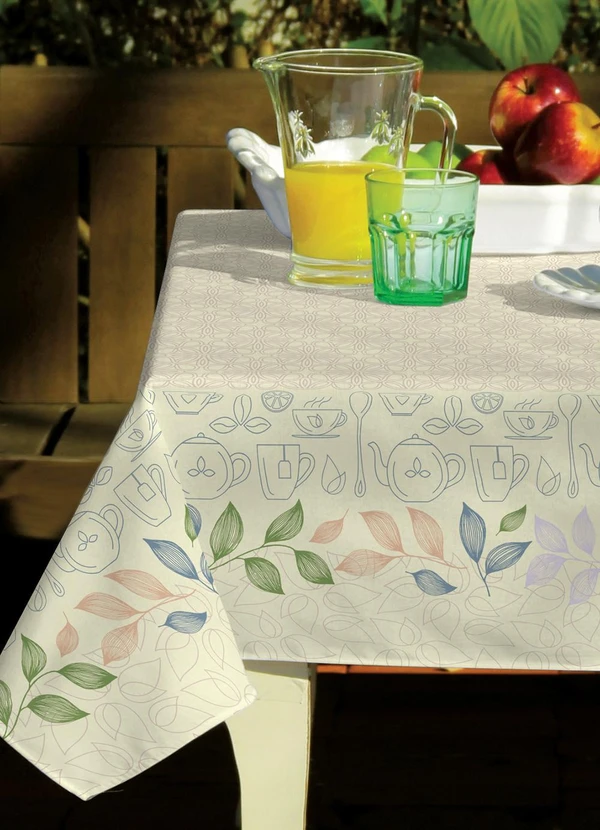 Lepper - Toalha de Mesa Pop Quadrada Sálvia 140x140 cm 2