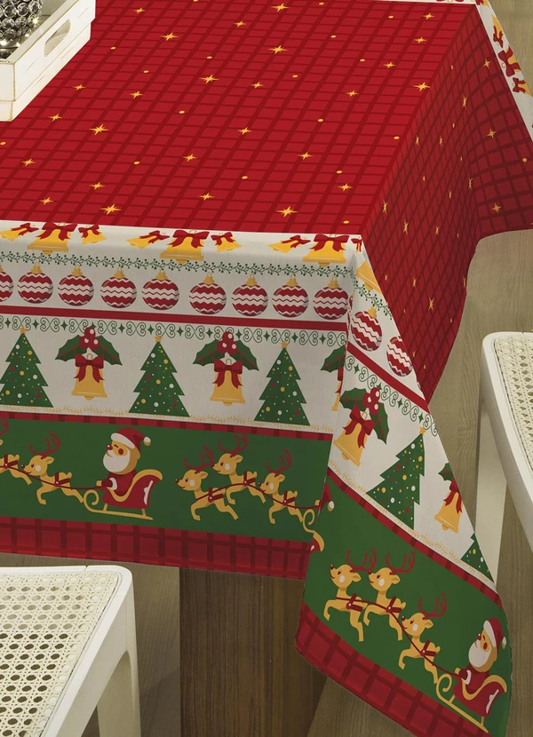 Lepper - Toalha de Mesa Pop Retangular Natal 140x210 cm 2