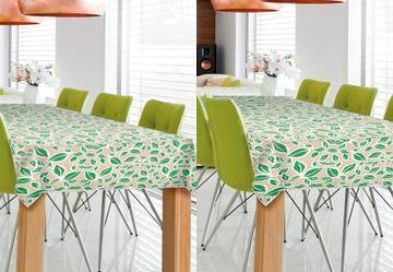 Toalha de Mesa Quadrada Folhas 135x135 cm