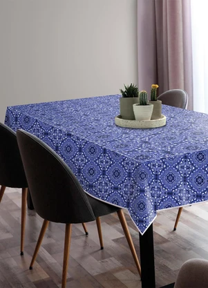 Mundo Lar - Toalha de Mesa Retangular Arrabesco 135x220 cm - MUNDO LAR