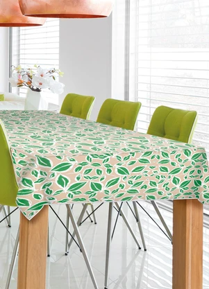 Mundo Lar - Toalha de Mesa Retangular Folhas 135x220 cm - MUNDO LAR