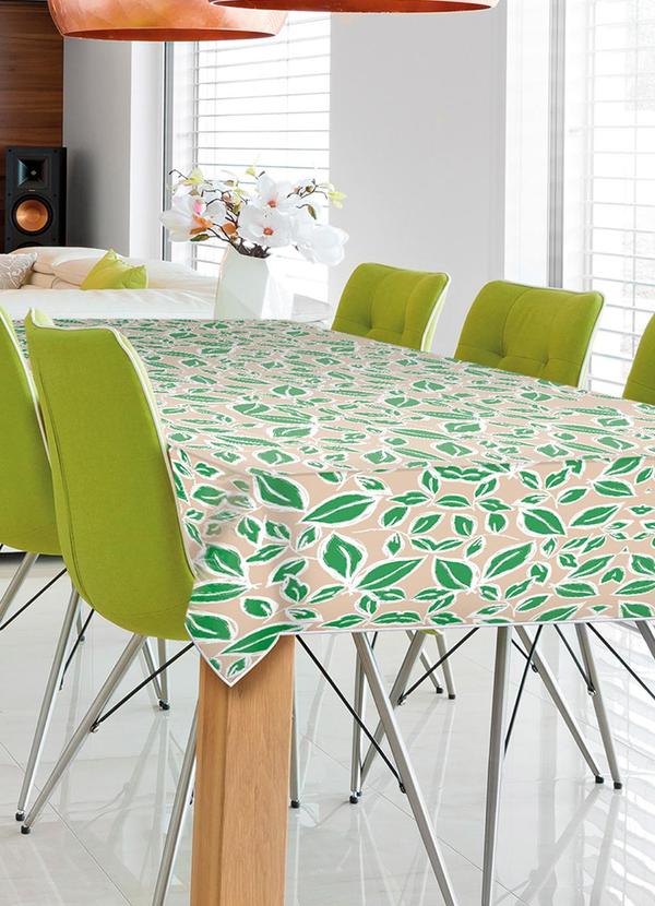 Mundo Lar - Toalha de Mesa Retangular Folhas 135x220 cm 2