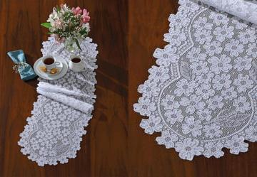 Trilho Artesanal Branco Cerejeira 35cm X 1.35m