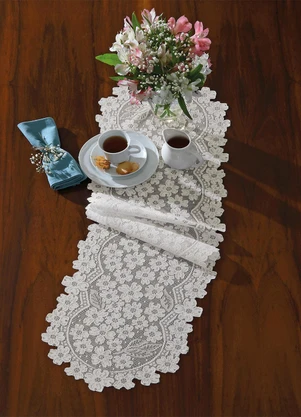 Santista - Trilho Artesanal Marfim Cerejeira 35cm X 1.35m - SANTISTA