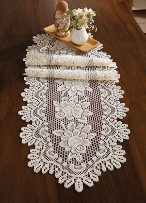 Santista - Trilho Oval Artesanal Bege Gardênia 40cm X 1.25m - SANTISTA