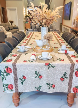 Lar e Lazer - Toalha de Mesa Quadrada Sortido 140x140 cm - LAR E LAZER