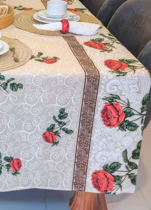 Lar e Lazer - Toalha de Mesa Quadrada Sortido 140x140 cm - LAR E LAZER