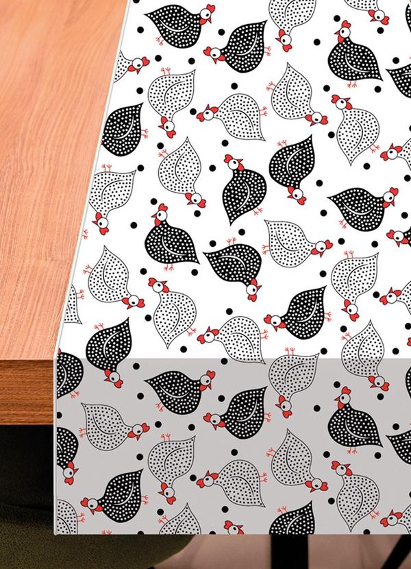 Lar e Lazer - Caminho de Mesa Galinha 120x35 cm 2
