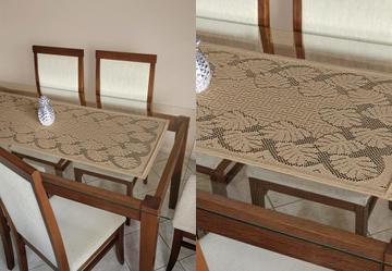 Caminho de Mesa Marrom 140x50 cm