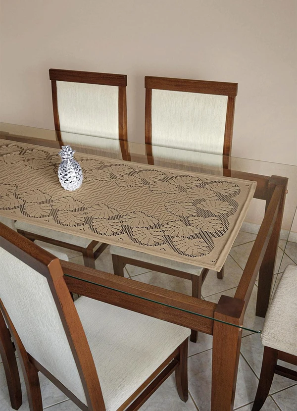 Lar e Lazer - Caminho de Mesa Marrom 140x50 cm