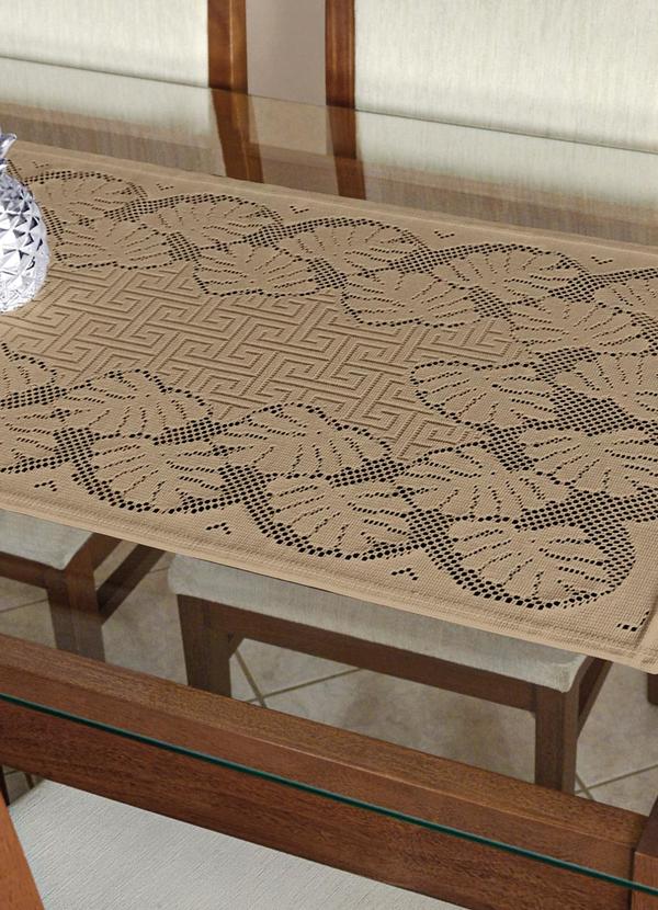 Lar e Lazer - Caminho de Mesa Marrom 140x50 cm 2