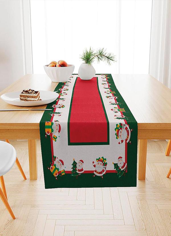 Lar e Lazer - Trilho de Mesa Natal Papai Noel Fofinho 145x45 cm 2
