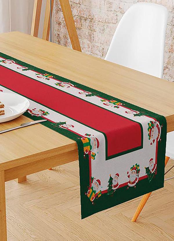 Lar e Lazer - Trilho de Mesa Natal Papai Noel Fofinho 145x45 cm 3