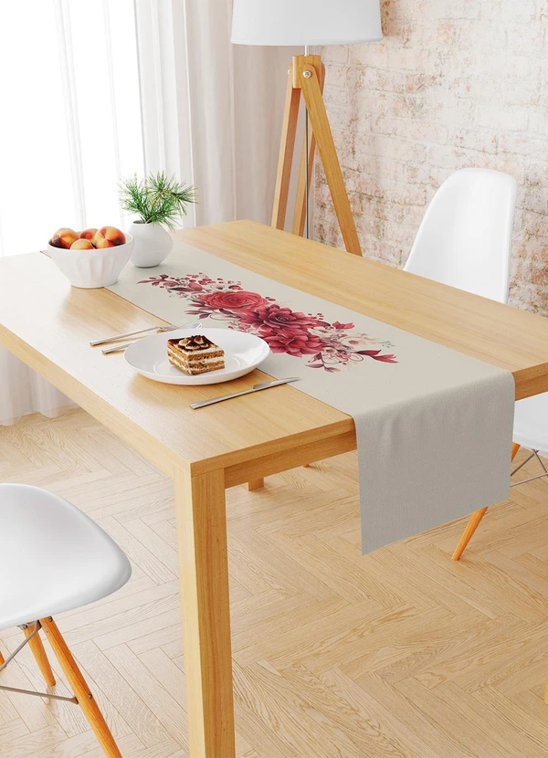 Lar e Lazer - Trilho de Mesa Rosas Vermelhas 1 Peça