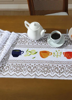 Lar e Lazer - Trilho Valência Branca Xícaras 40cm X 1,50m - LAR E LAZER