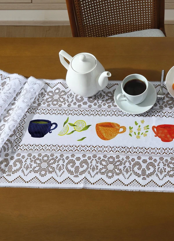 Lar e Lazer - Trilho Valência Branca Xícaras 40cm X 1,50m 2