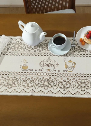 Lar e Lazer - Trilho Valência Marfim Cafe 40cm X 1.50m - LAR E LAZER