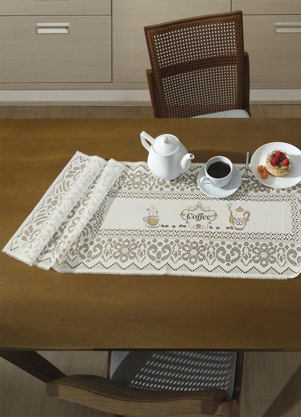 Trilho Valncia (Marfim Cafe) 40cm X 1.50m