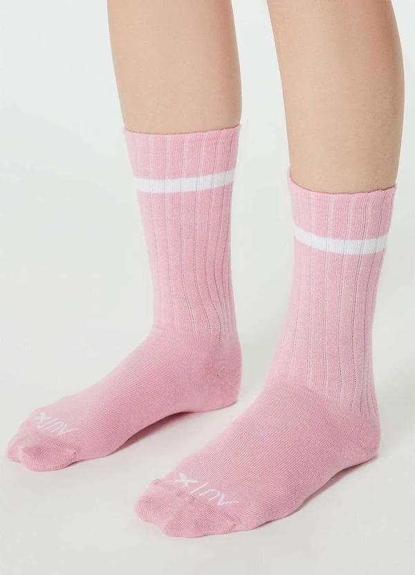 Hering - Meia Feminina Cano Alto Hering Rosa