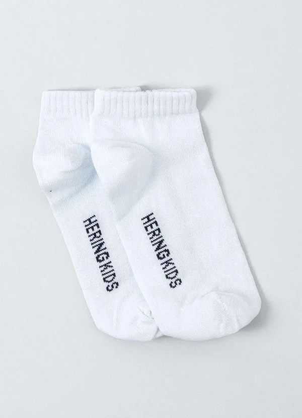 Hering - Meia Basica Infantil Menino Cano Curto Hering Kids Branco