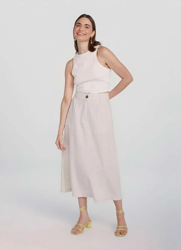 Hering - Regata Feminina Cropped. Branco 2