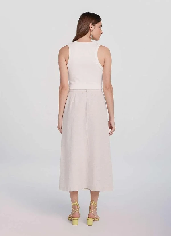 Hering - Regata Feminina Cropped. Branco 4