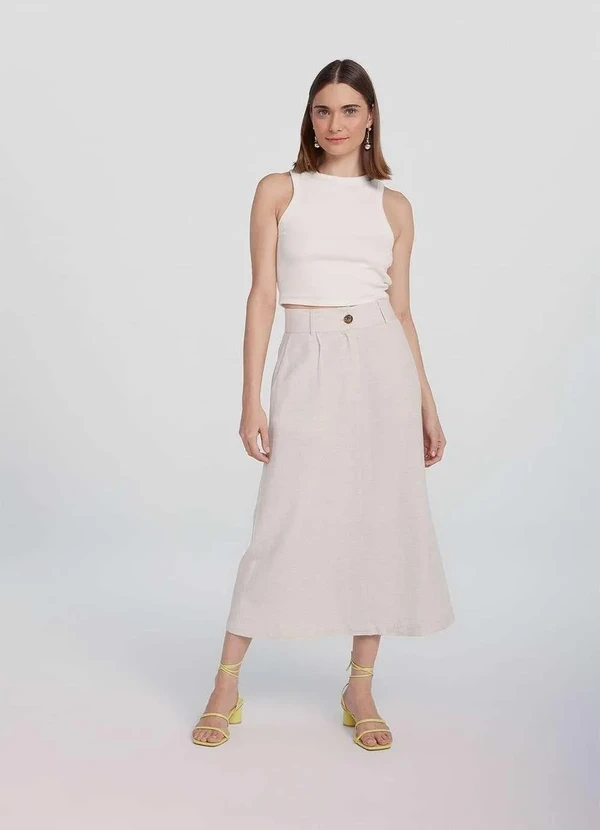 Hering - Regata Feminina Cropped. Branco 6