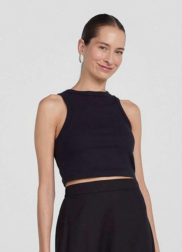Hering - Regata Feminina Cropped Preto
