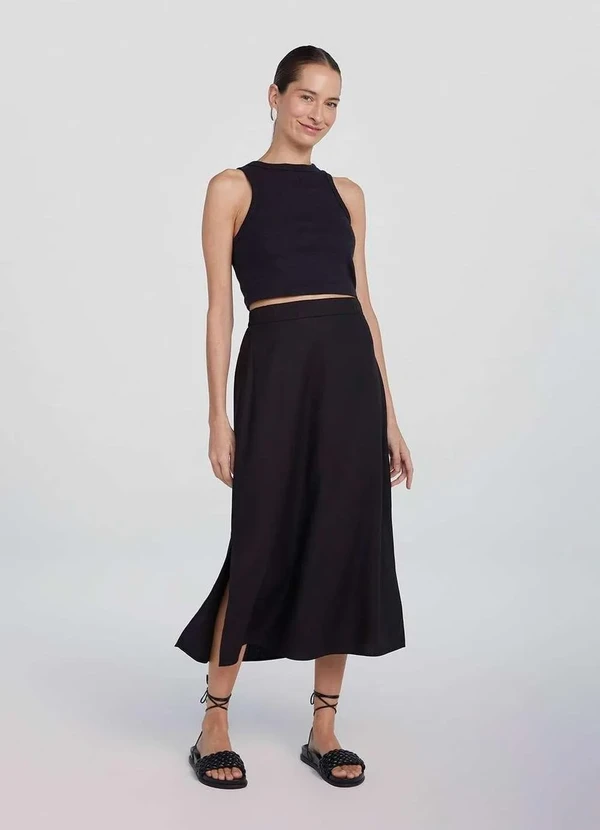 Hering - Regata Feminina Cropped Preto 2