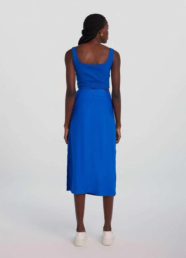 Hering - Top Cropped Basico Feminino Decote Quadrado Azul 5