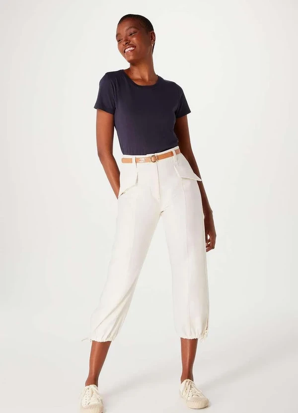 Hering - Blusa Basica Feminina Manga Curta Azul 4