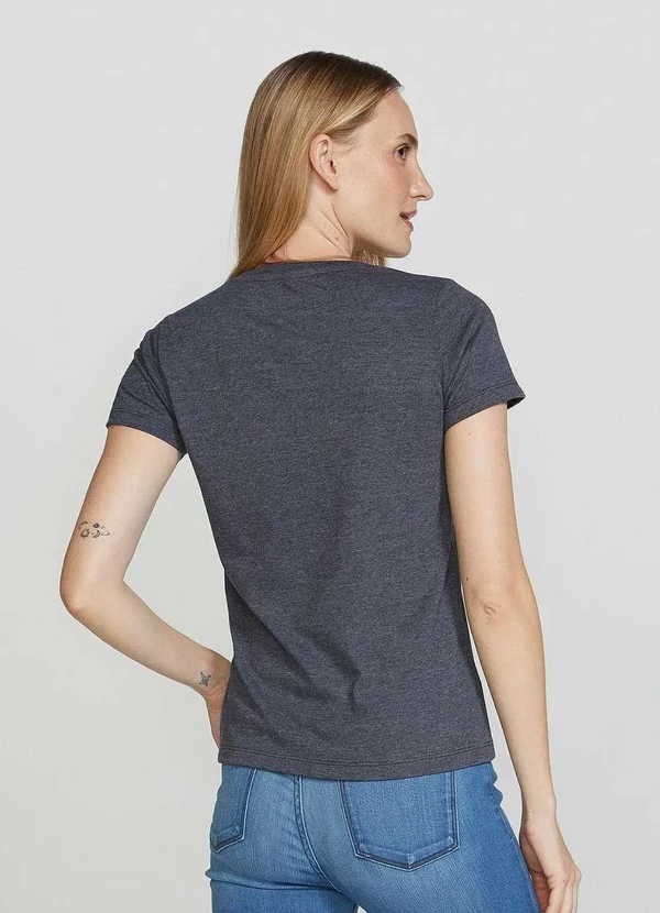 Hering - Blusa Basica Feminina Manga Curta Cinza 2