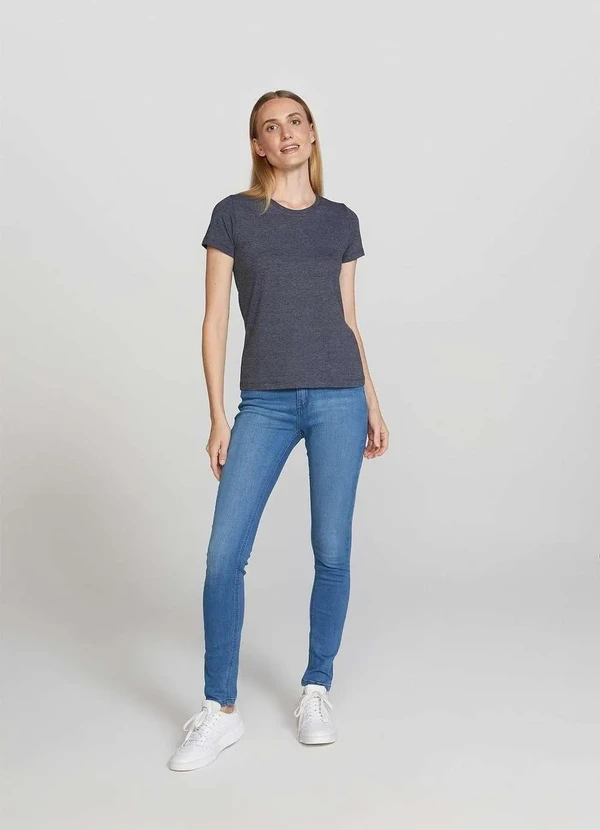 Hering - Blusa Basica Feminina Manga Curta Cinza 4