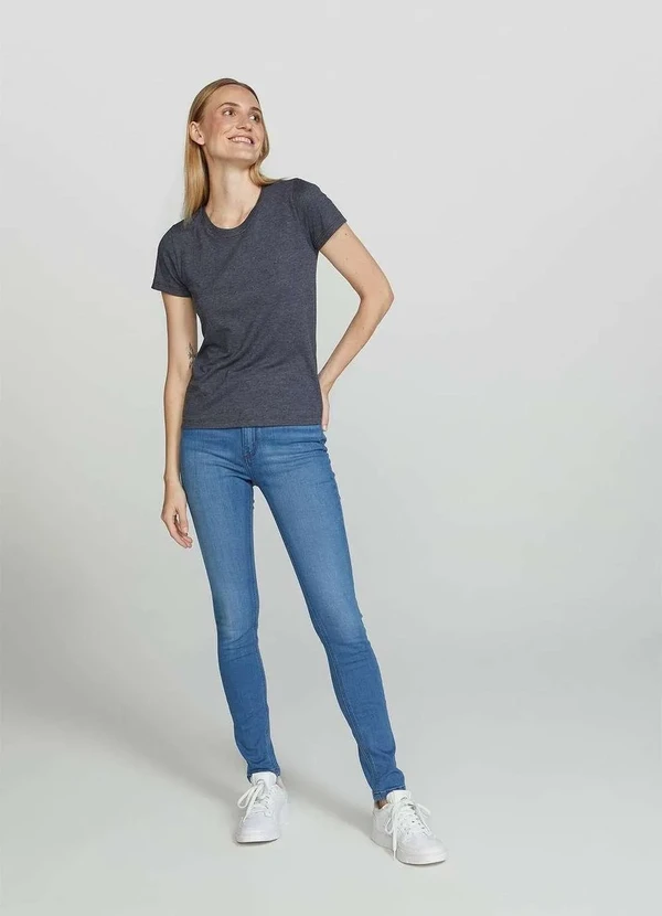 Hering - Blusa Basica Feminina Manga Curta Cinza 5