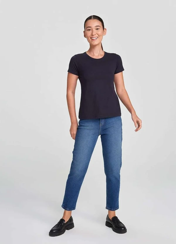 Hering - Blusa Basica Feminina Manga Curta Preto 3