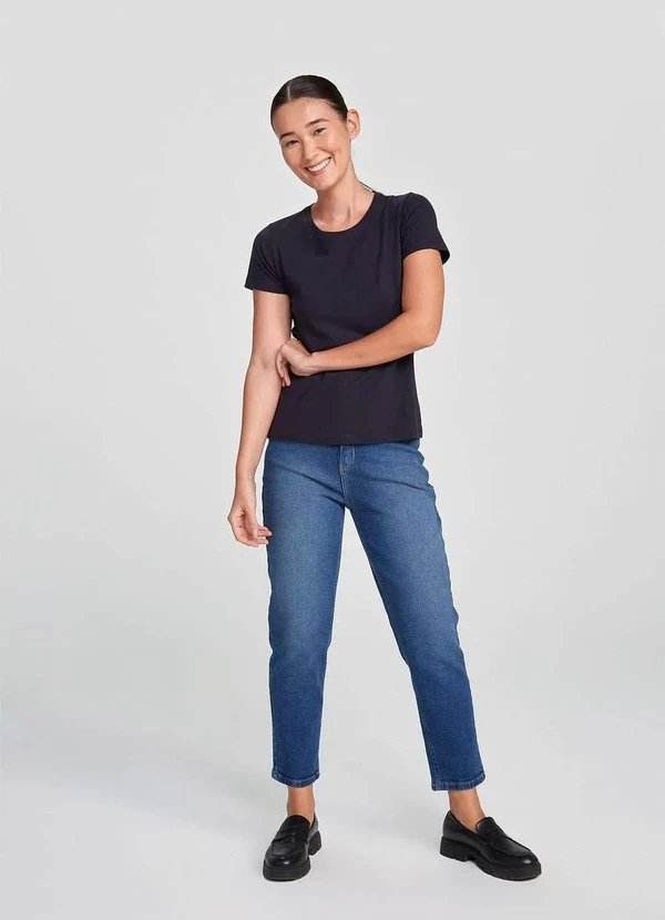 Hering - Blusa Basica Feminina Manga Curta Preto 4