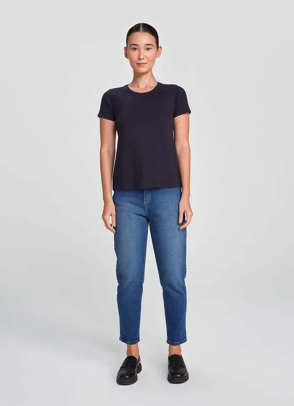 Hering - Blusa Basica Feminina Manga Curta Preto 6