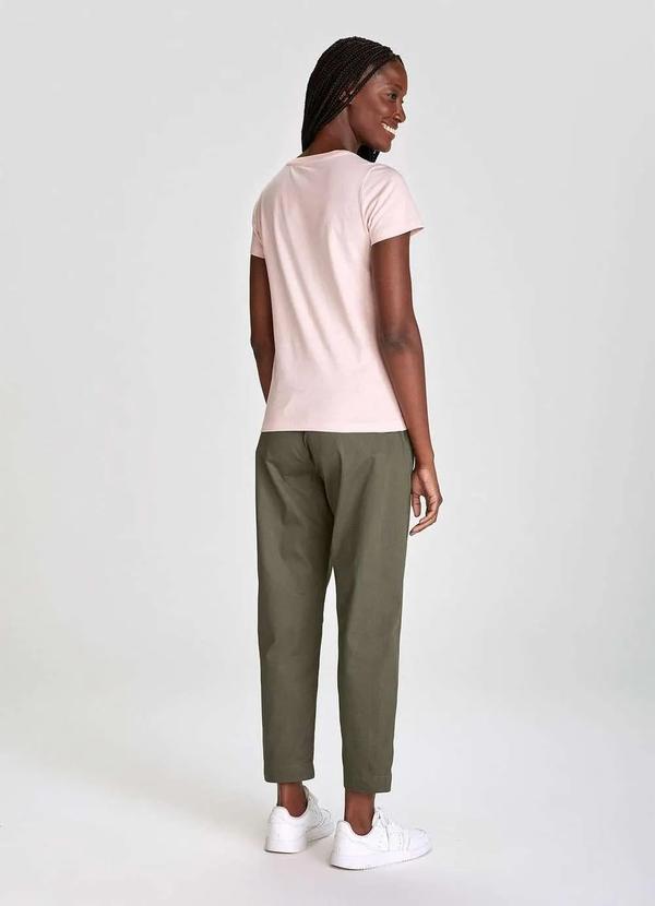 Hering - Blusa Basica Feminina Manga Curta Rosa 6