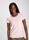 Hering - Blusa Basica Feminina Manga Curta Branco - variação: Rosa