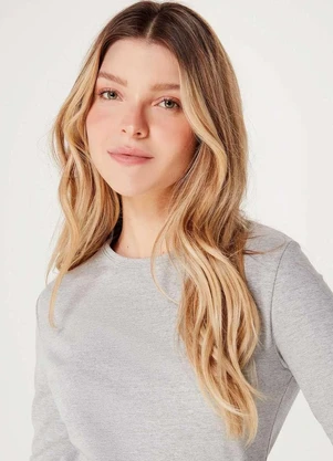 Hering - Blusa Basica Feminina Manga Longa com Elastano - HERING