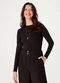 Hering - Blusa Basica Feminina Manga Longa com Elastano Branco - variação: Preto