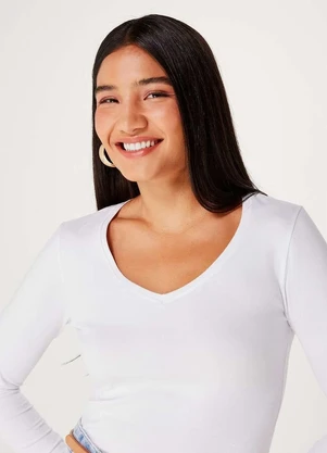 Hering - Blusa Basica Feminina Slim Manga Longa - HERING