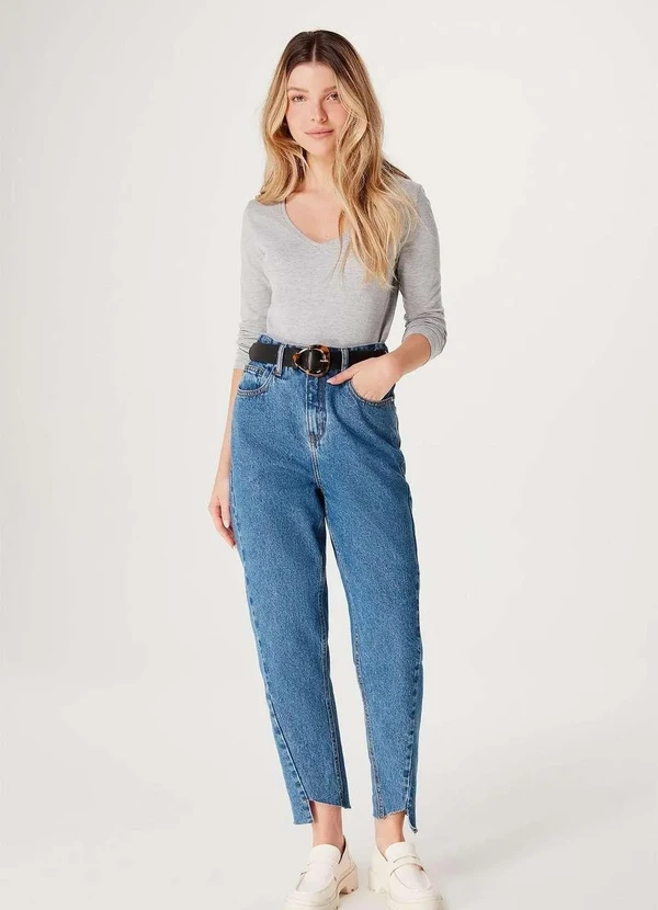 Hering - Blusa Basica Feminina Slim Manga Longa Cinza 3