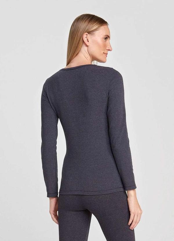 Hering - Blusa Basica Feminina Slim Manga Longa Cinza 3