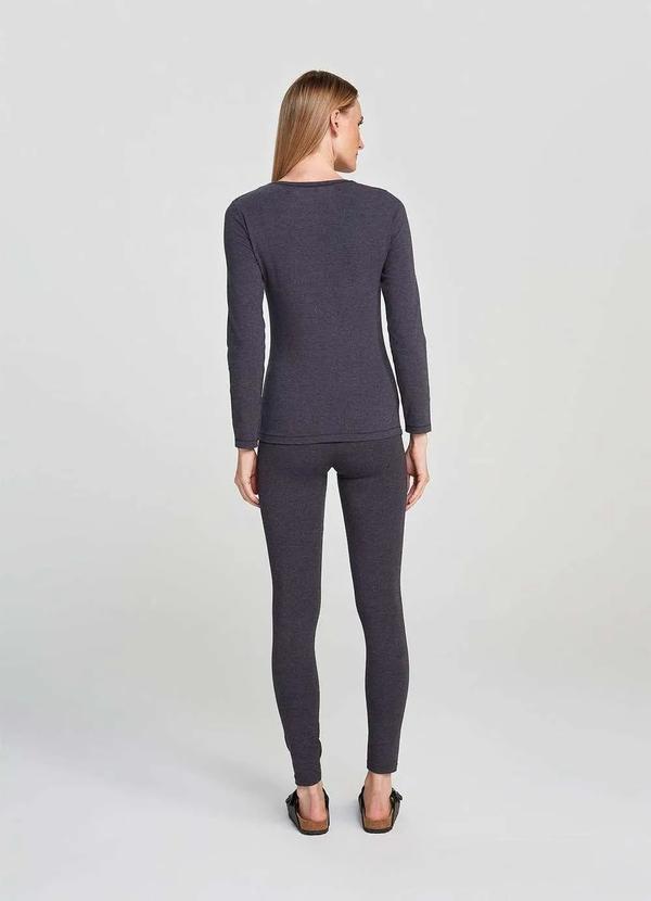 Hering - Blusa Basica Feminina Slim Manga Longa Cinza 5