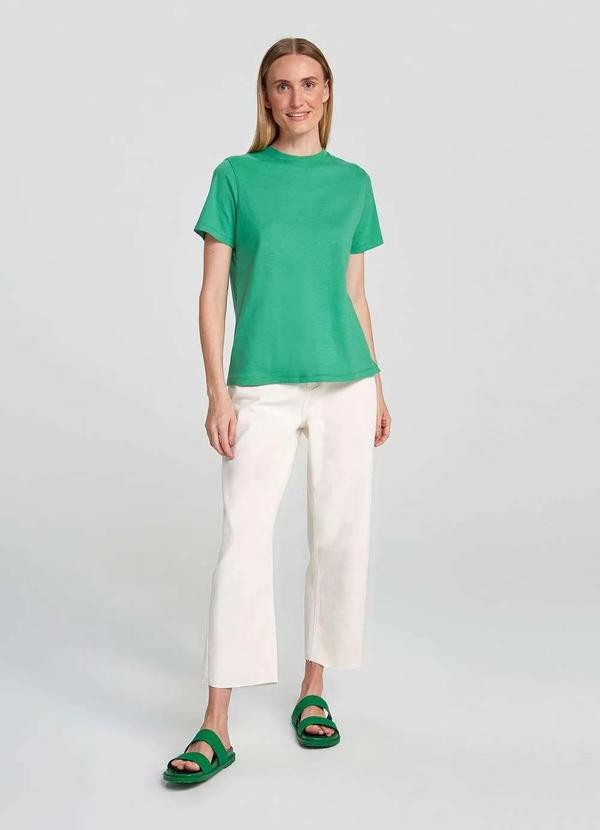 Hering - Blusa Basica Manga Curta World Regular Verde